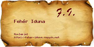 Fehér Iduna névjegykártya